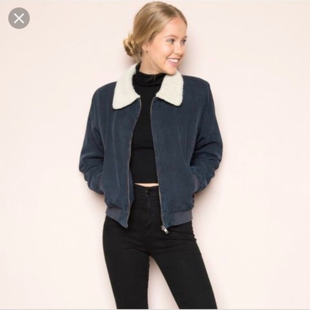 Brandy Melville Sherpa Bomber Jacket